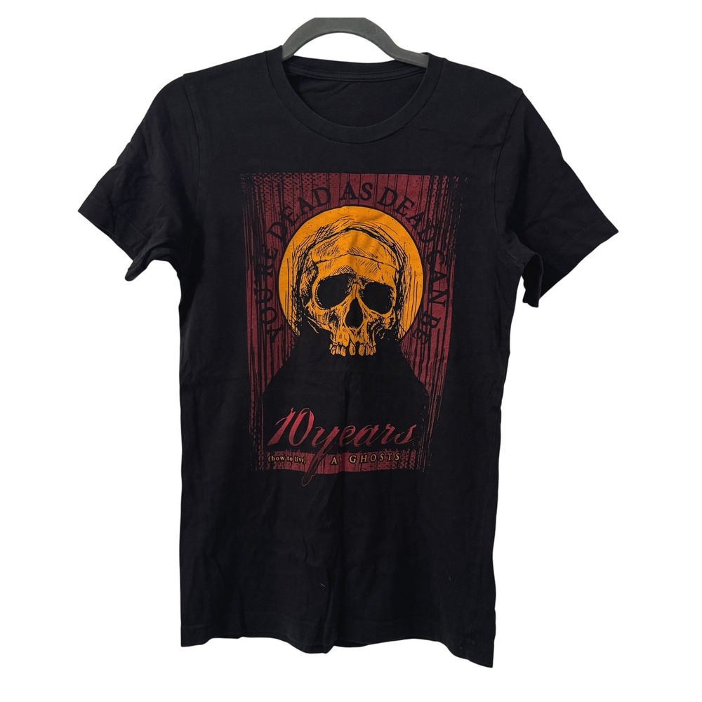 10 Years Band How To Live As Ghosts Skull Tour Shirt Mens S Black‎ Short Sleeve